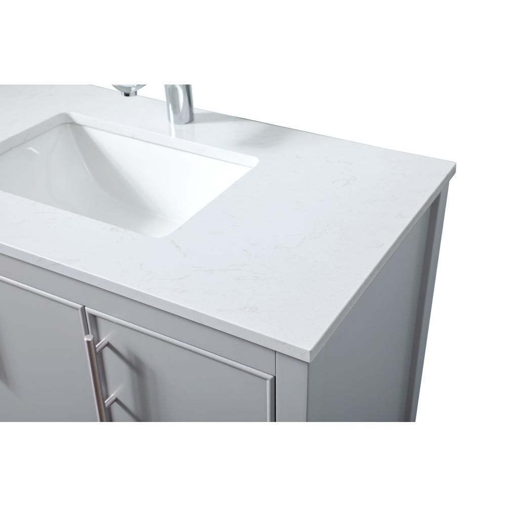 36 Inch SIngle Bathroom Vanity In Grey. Picture 11
