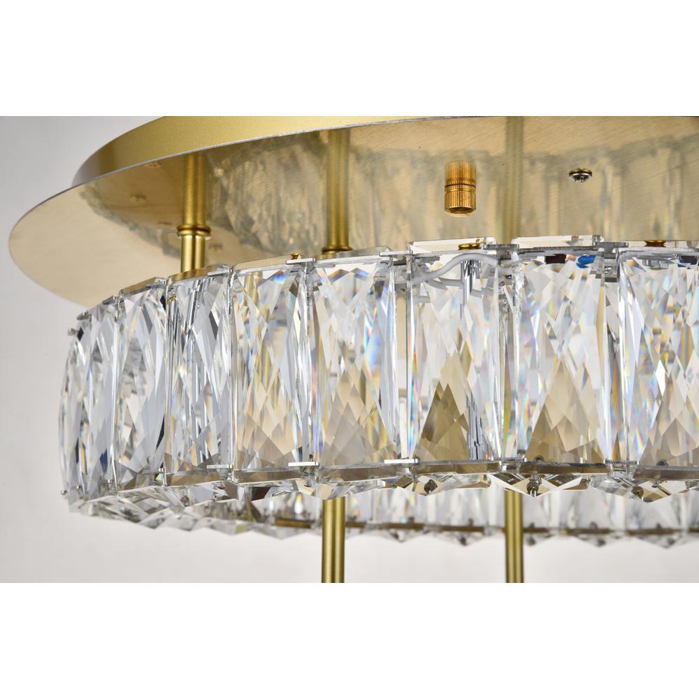 Monroe LED light gold Flush Mount Clear Royal Cut Crystal. Picture 4