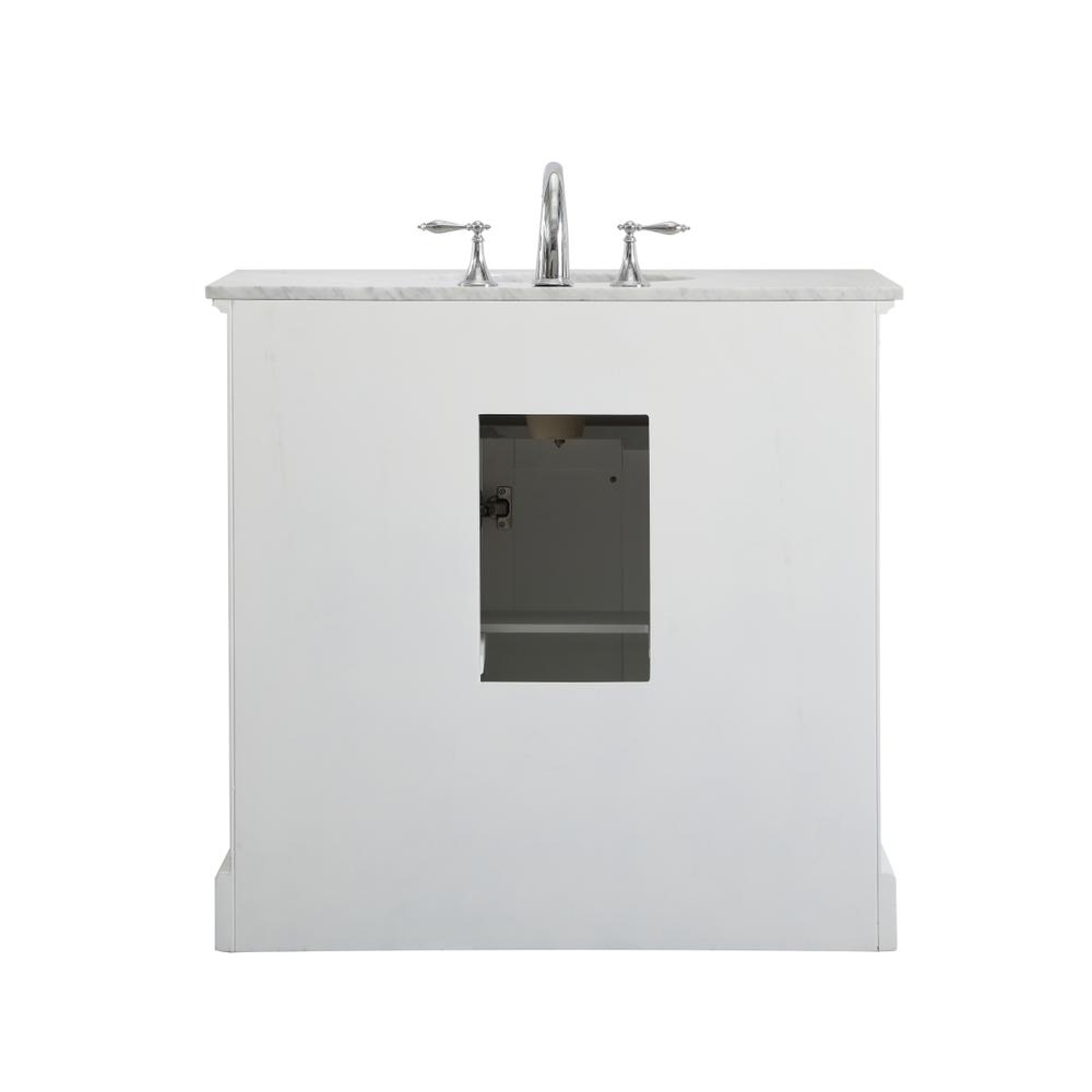 36 In. Single Bathroom Vanity Set In White. Picture 12
