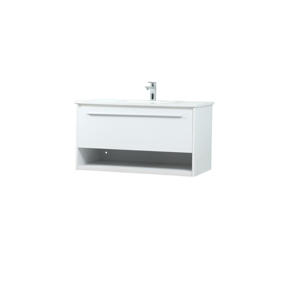 36 inch Single bathroom vanity in white. Picture 7