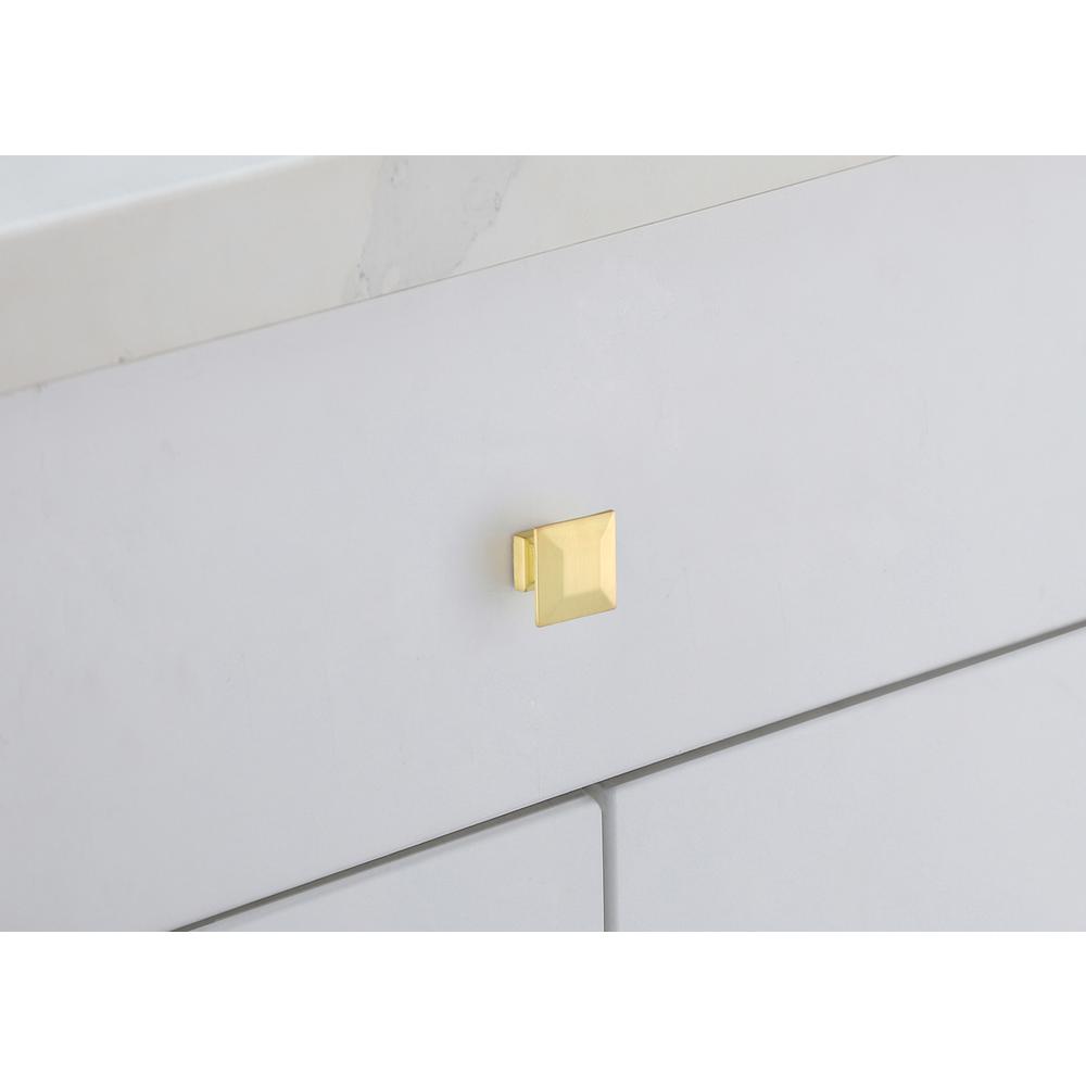 Cecil 1.3" Brushed Gold Square Knob Multipack (Set of 10). Picture 2