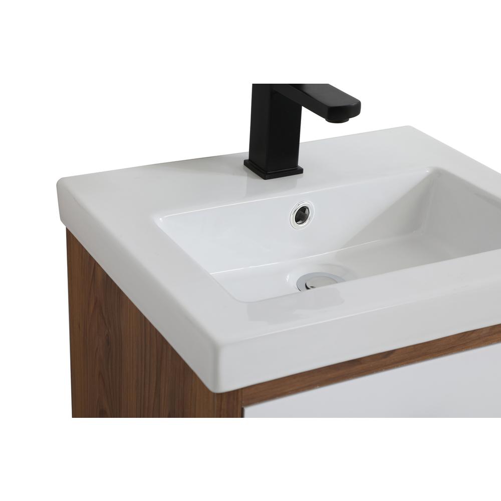 18 inch bathroom vanity in matte white. Picture 10