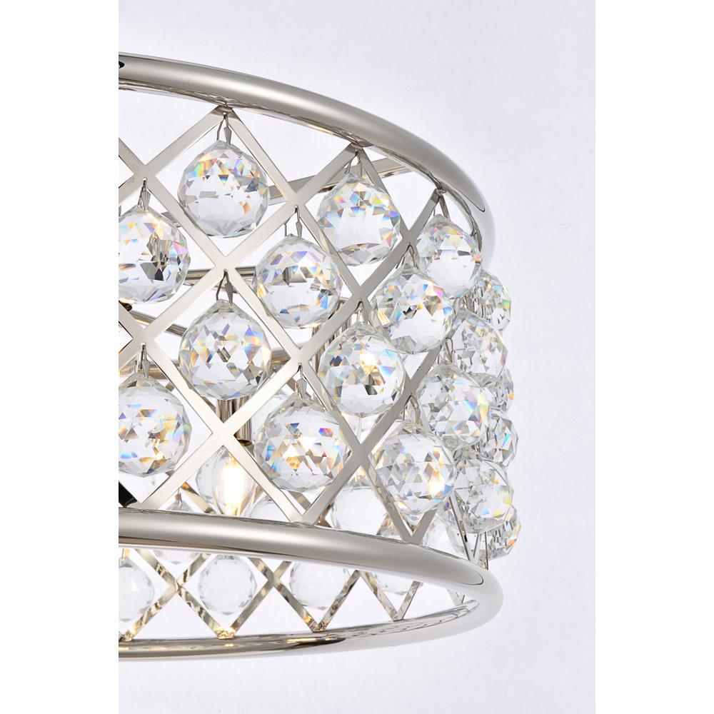 Madison 6 light polished Nickel Chandelier Clear Royal Cut Crystal. Picture 3