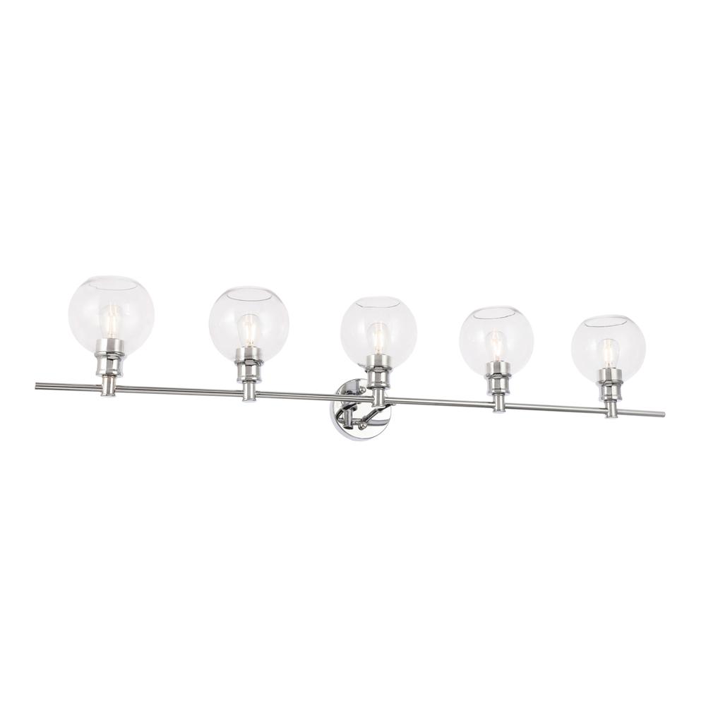 Collier 5 light Chrome and Clear glass Wall sconce. Picture 2