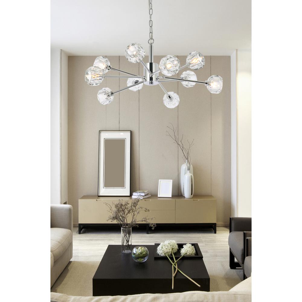 Graham 10 Light Pendant in Chrome. Picture 7