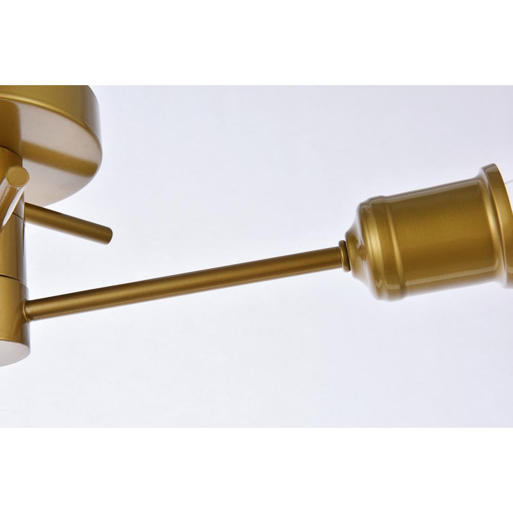 Xavier 3 lights flush mount in brass. Picture 5