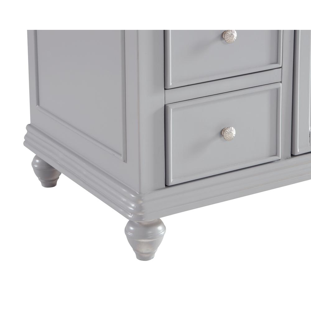 48 inch Single Bathroom vanity in Light Grey with ivory white engineered marble. Picture 5