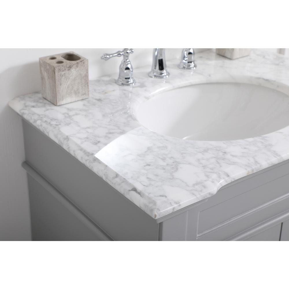 30 inch Single Bathroom Vanity set in Grey. Picture 5