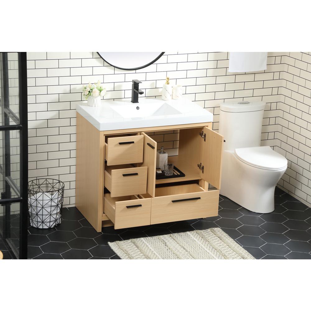 36 inch Single bathroom vanity in Maple. Picture 3