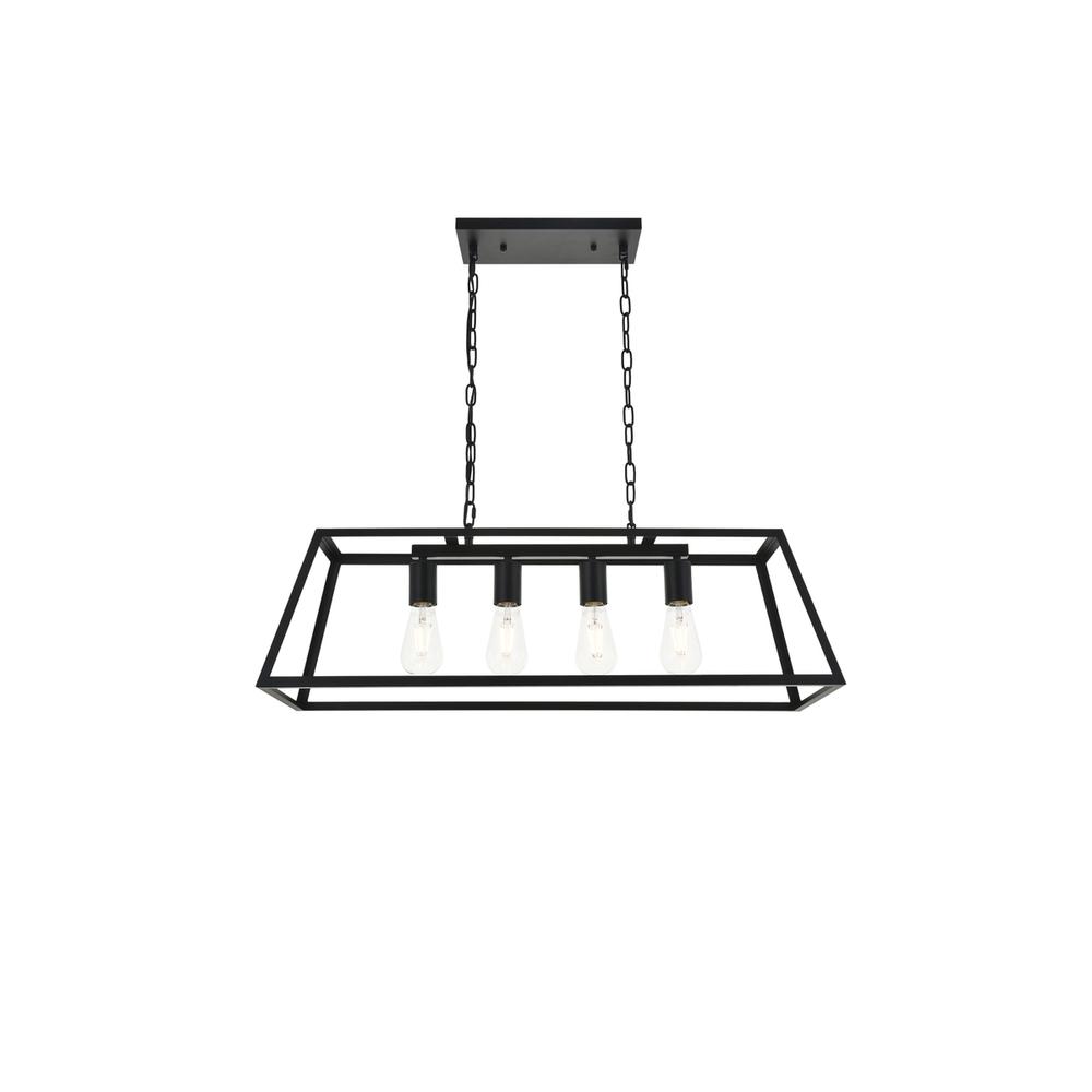 Resolute 4 light black Pendant. Picture 3