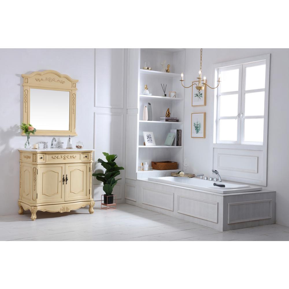 36 inch Single Bathroom vanity in light antique beige. Picture 9