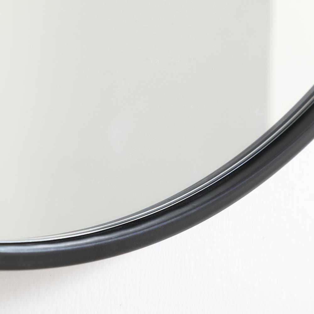 Metal frame Round Mirror 36 inch Black finish. Picture 6