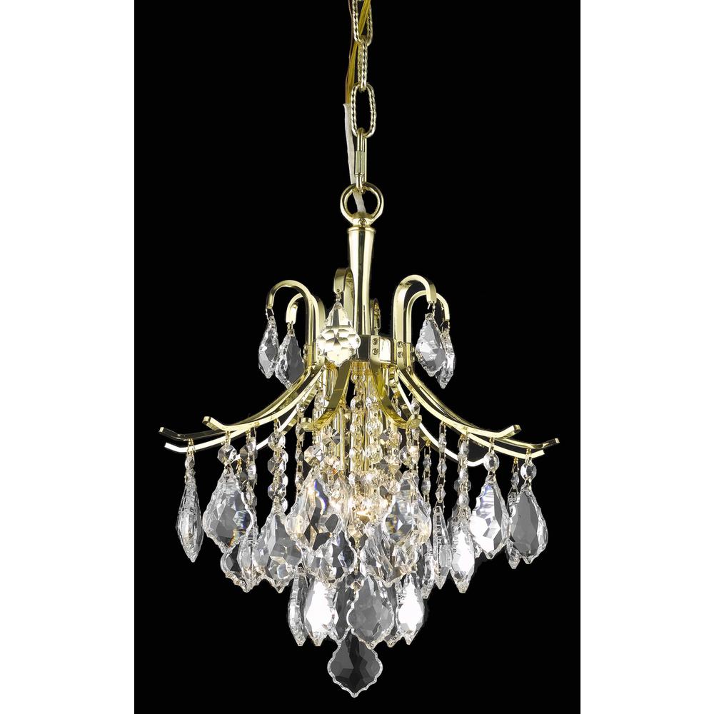Amelia Collection Pendant D12in H15in Lt:3 Gold finish. Picture 1