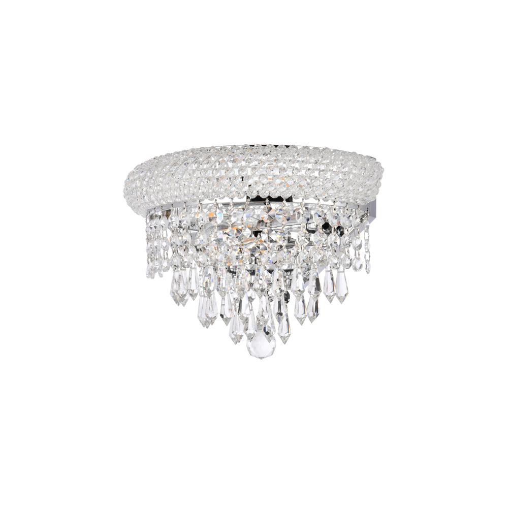 Primo 2 light Chrome Wall Sconce Clear Royal Cut Crystal. Picture 2
