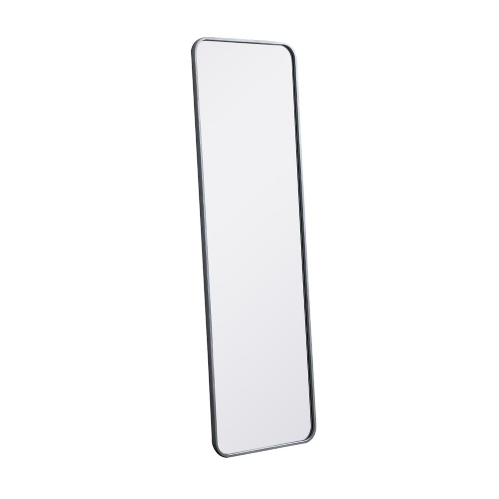 Soft corner metal rectangular mirror 18x60 inch in Silver. Picture 5