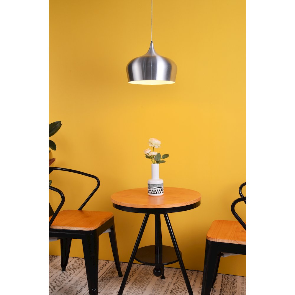 Nora 1 Light Burnished Nickel Pendant. Picture 7