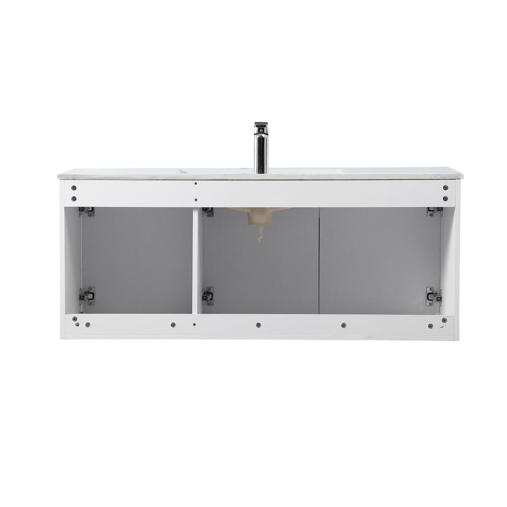 48 inch  Single Bathroom Floating Vanity in White. Picture 13
