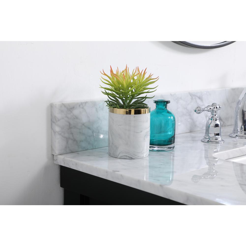 36 inch Single bathroom vanity in black with backsplash. Picture 5