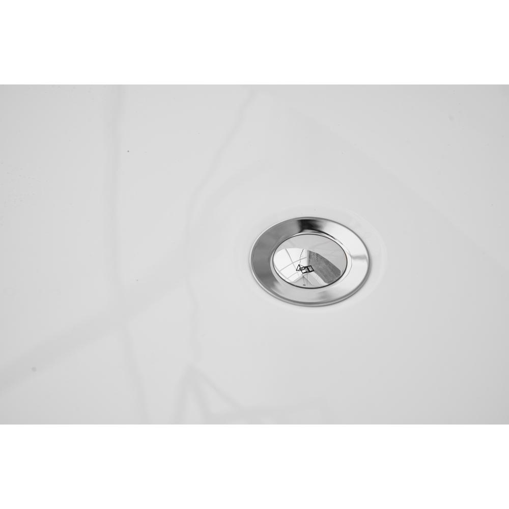 67 inch soaking roll top bathtub in glossy white. Picture 11