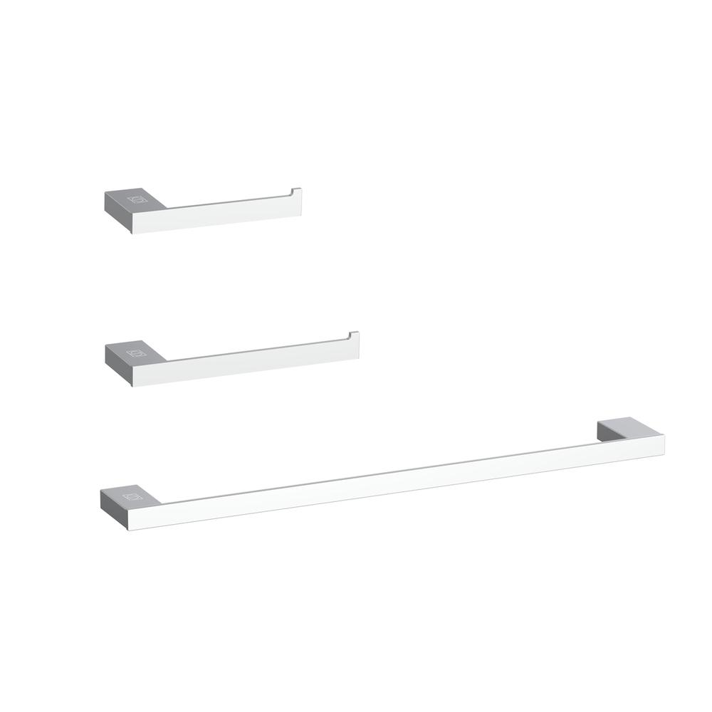 Sofia 3-Piece Bathroom Hardware Set in Chrome. Picture 1