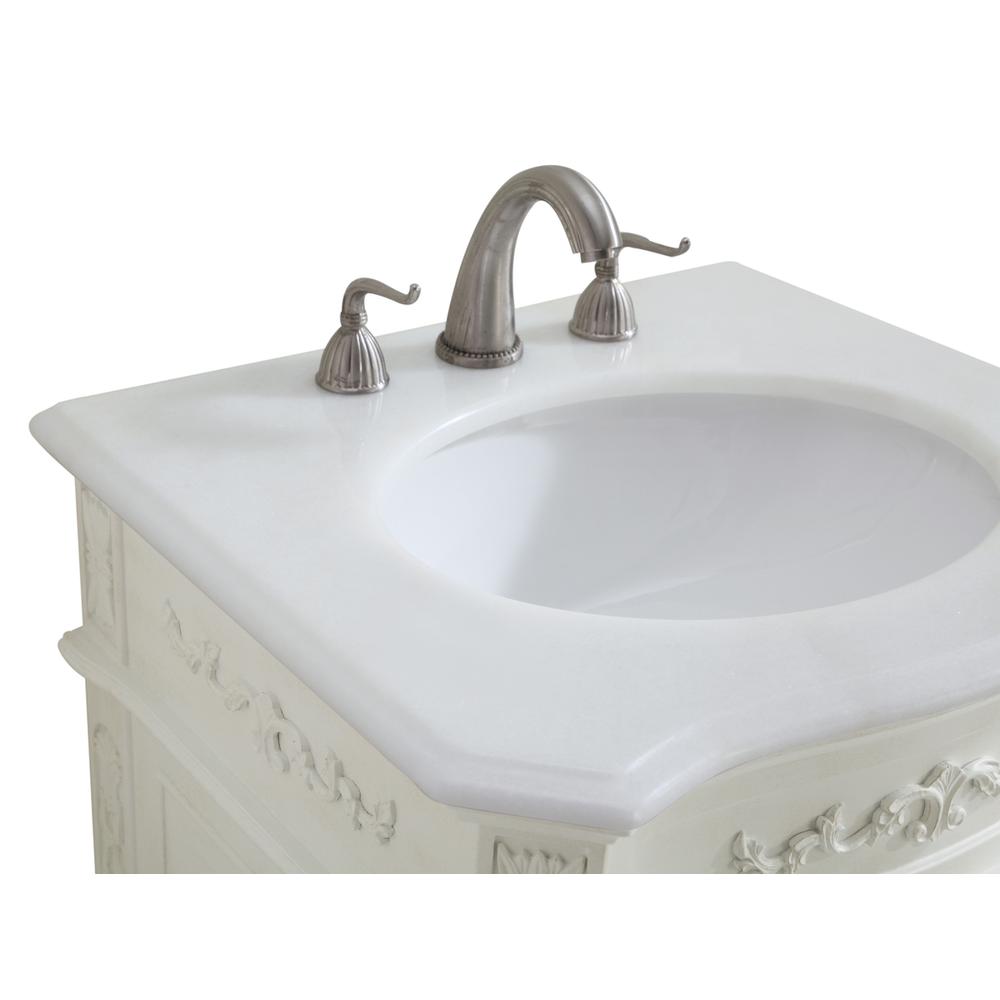 24 inch Single Bathroom vanity in Antique White. Picture 7