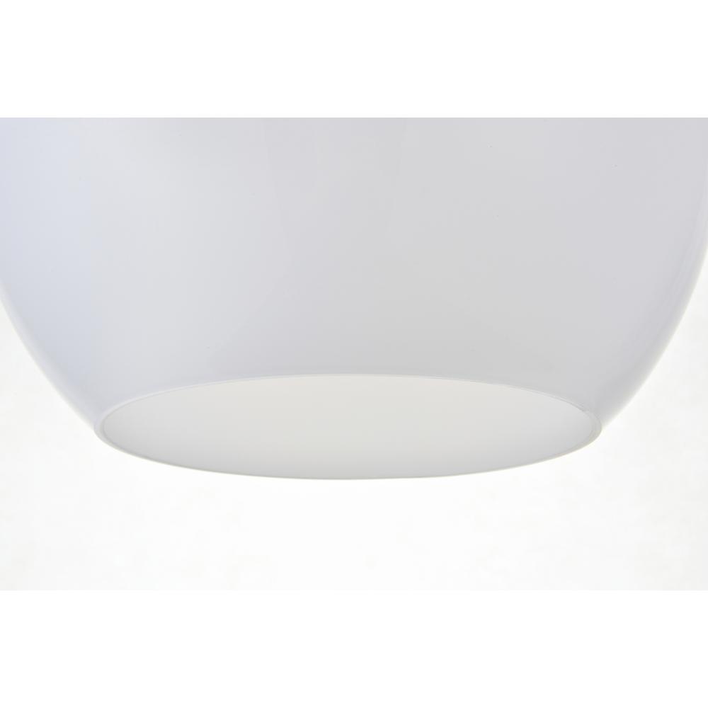 Baxter 1 Light Brass Pendant With Frosted White Glass. Picture 3