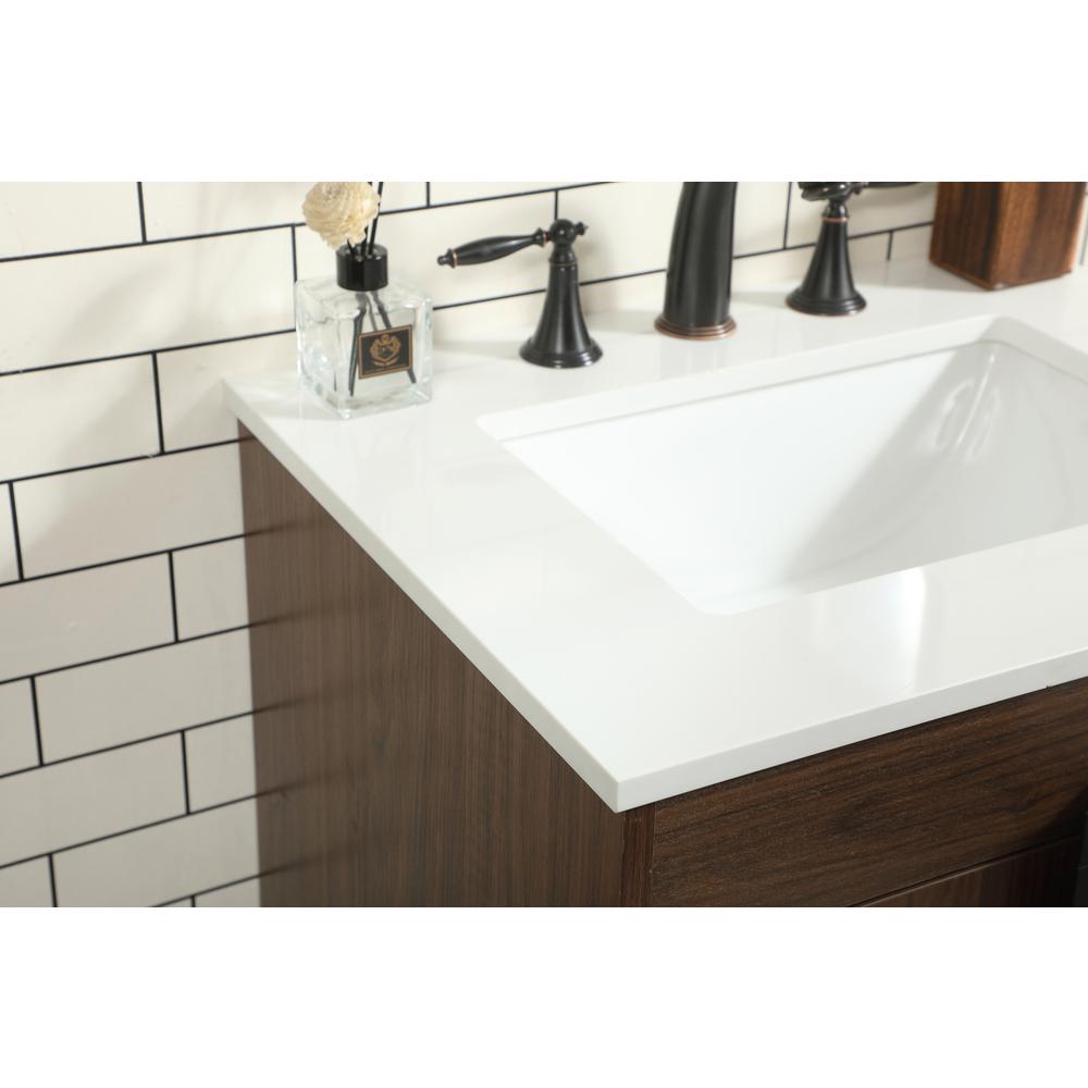 24 inch Single bathroom vanity in walnut. Picture 5