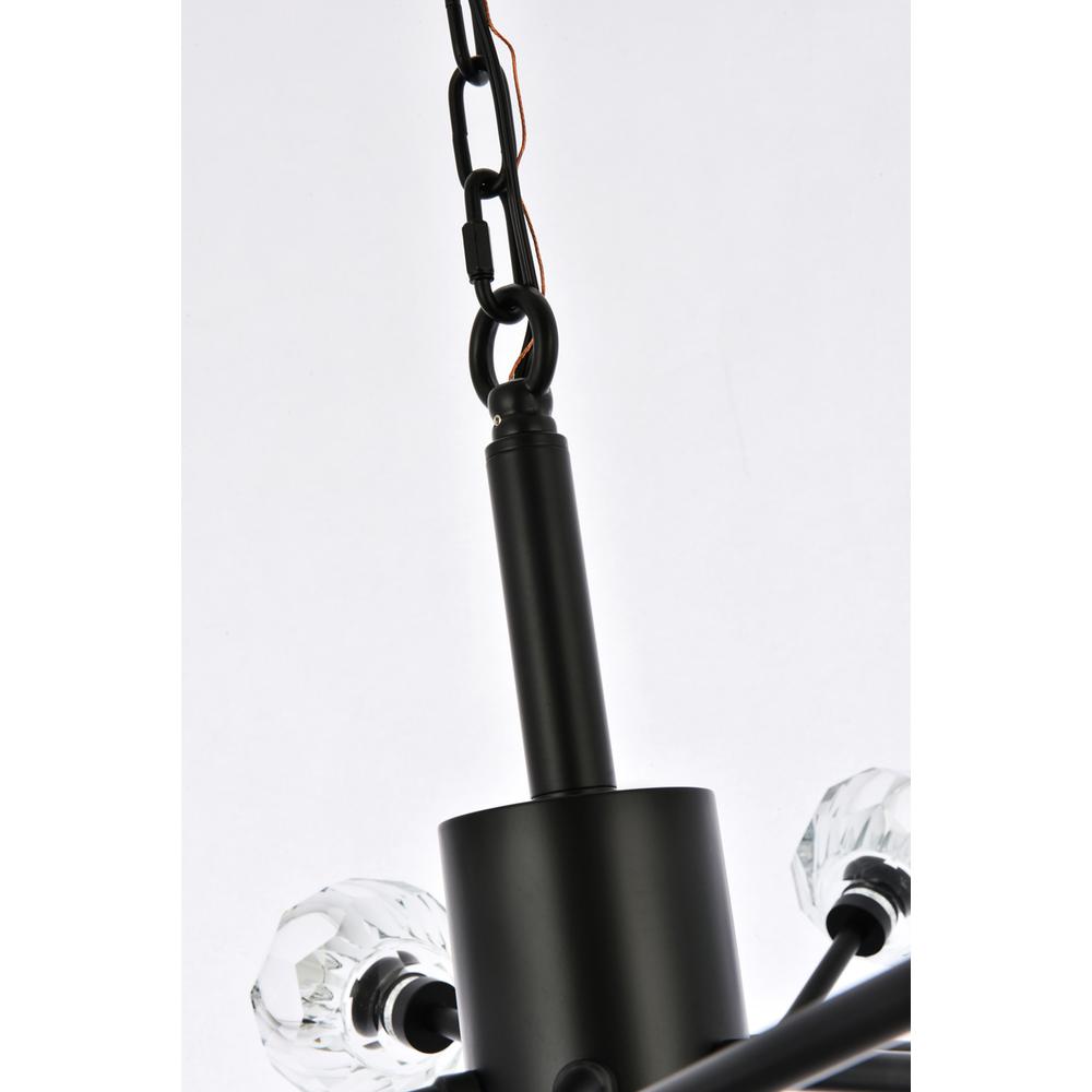 Graham 18 Light Pendant in Black. Picture 5