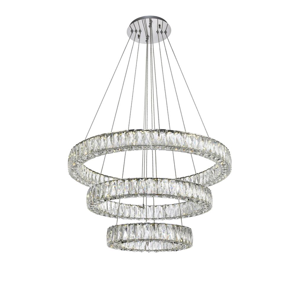 Monroe Integrated LED chip light Chrome Chandelier Clear Royal Cut Crystal. Picture 2