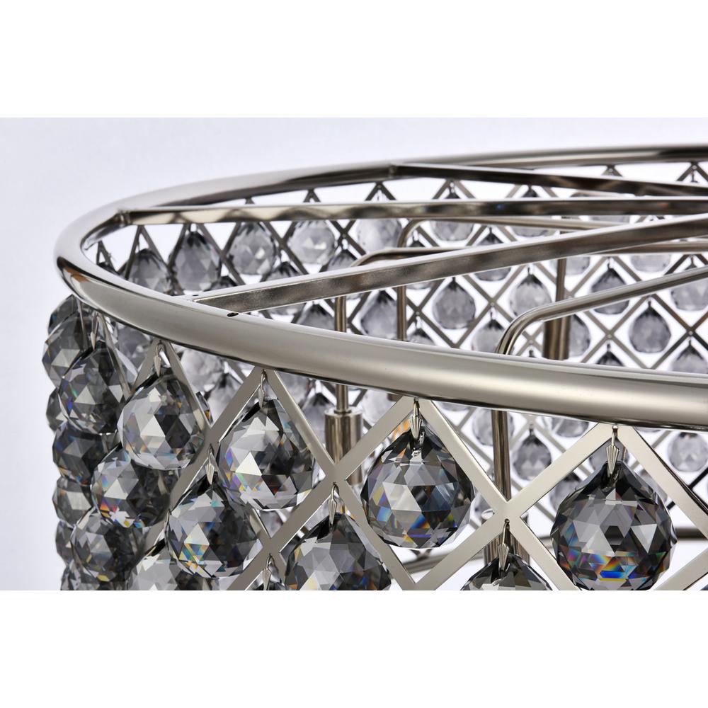 Madison 10 light polished Nickel Chandelier Silver Shade. Picture 3