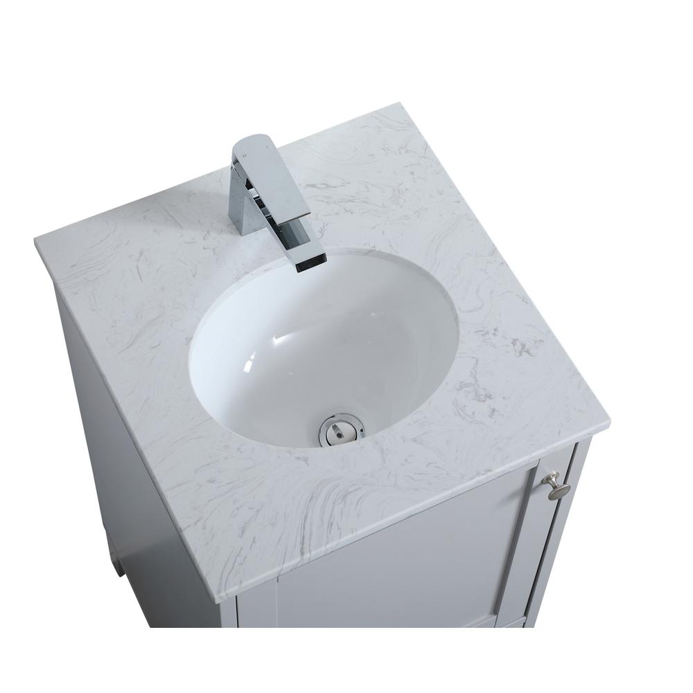 18 inch Single Bathroom Vanity in Grey. Picture 10