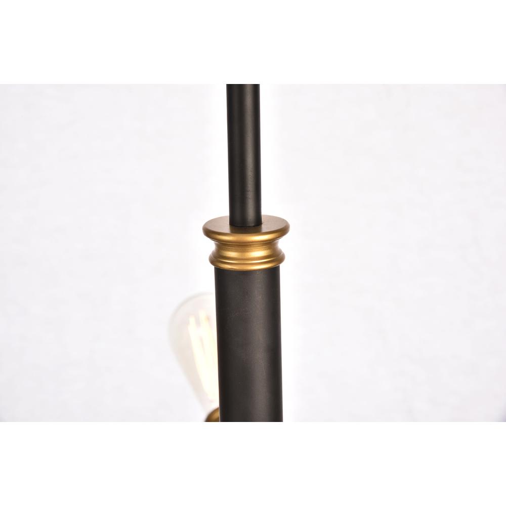 Axel Collection Chandelier D27.2 H32.5 Lt:10 Black and Brass Finish. Picture 7