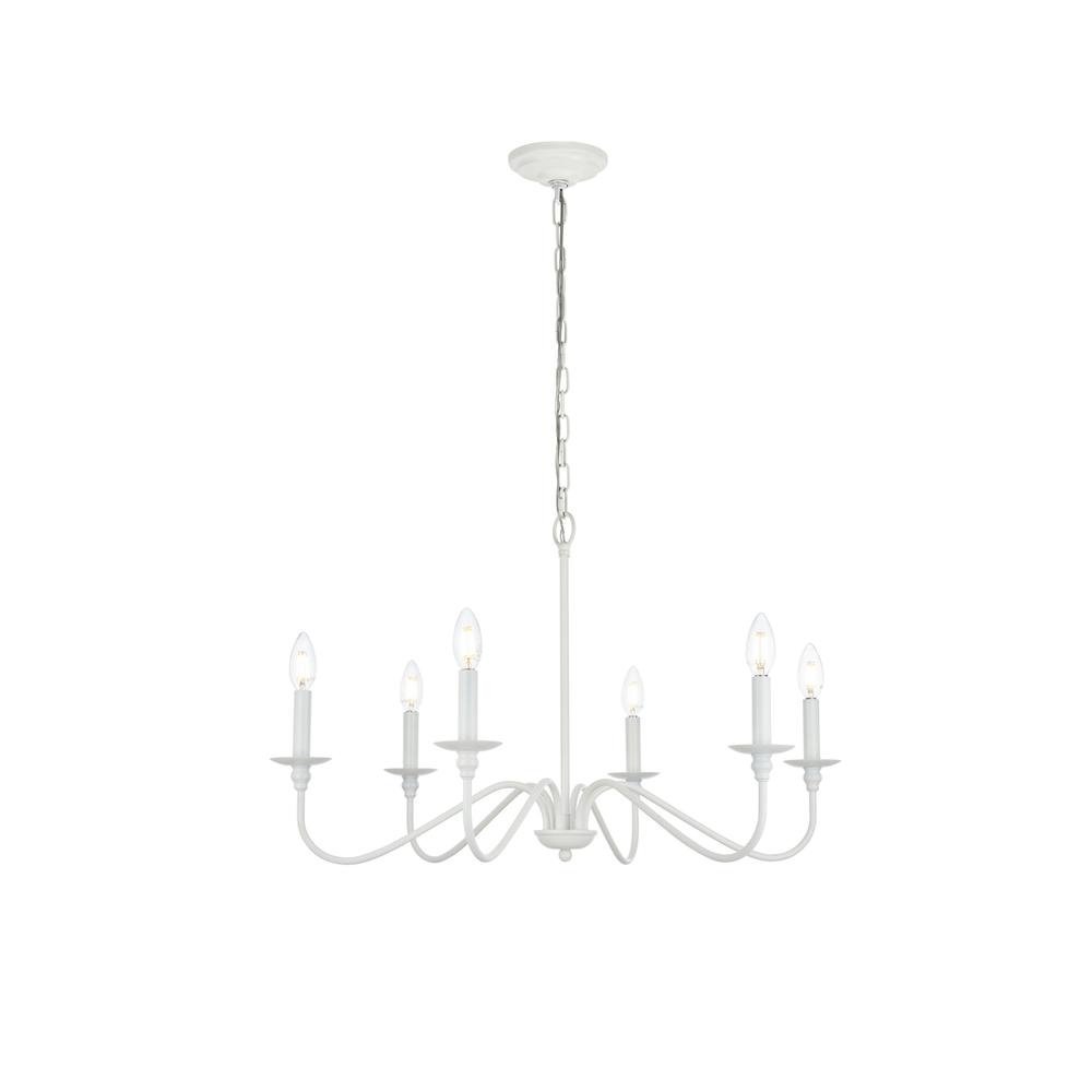Rohan 36 inch chandelier in White. Picture 1