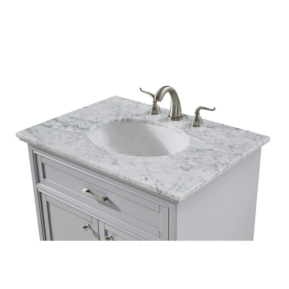 30 In. Single Bathroom Vanity Set In Light Grey. Picture 4
