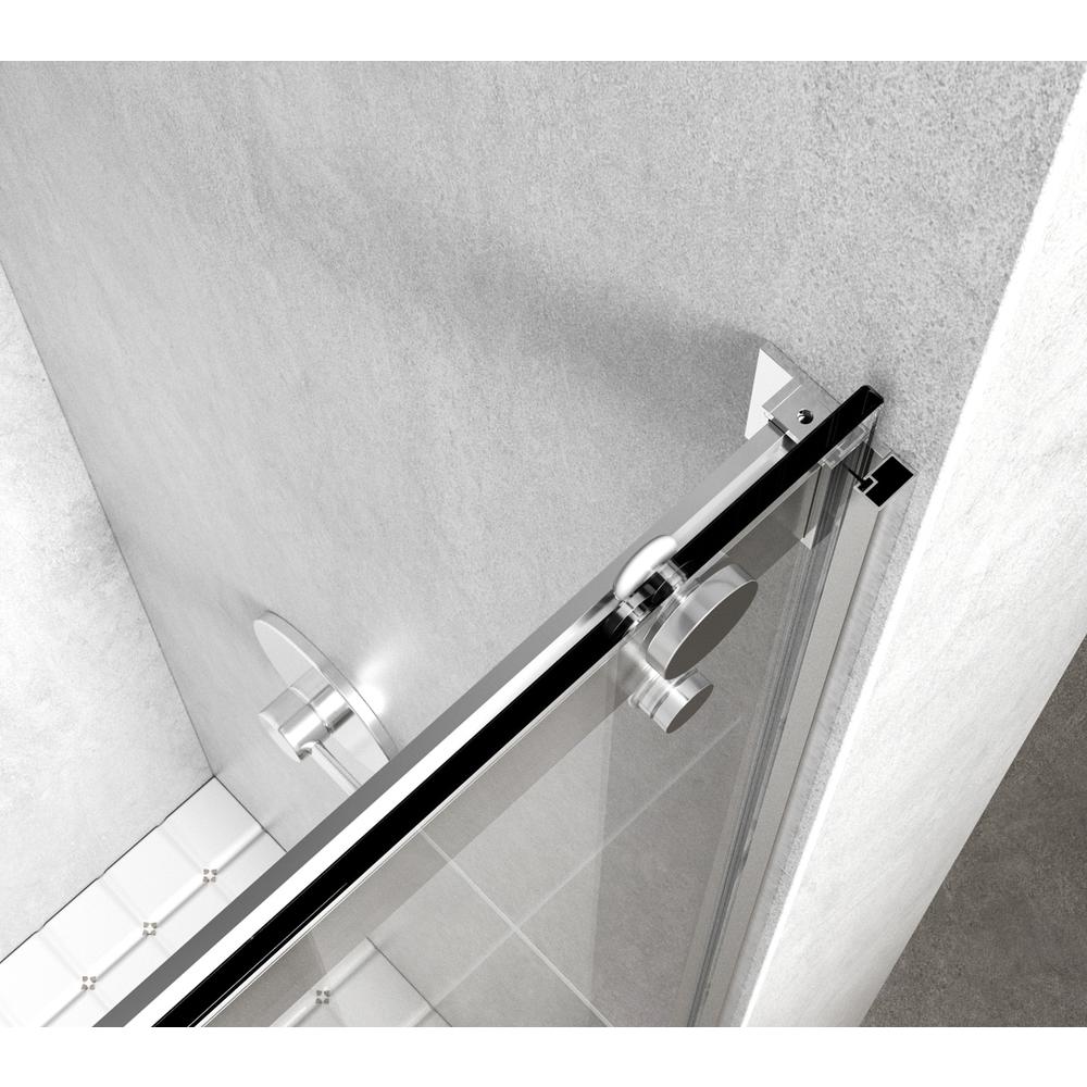 Semi-frameless shower door 48 x 76 Polished Chrome. Picture 5