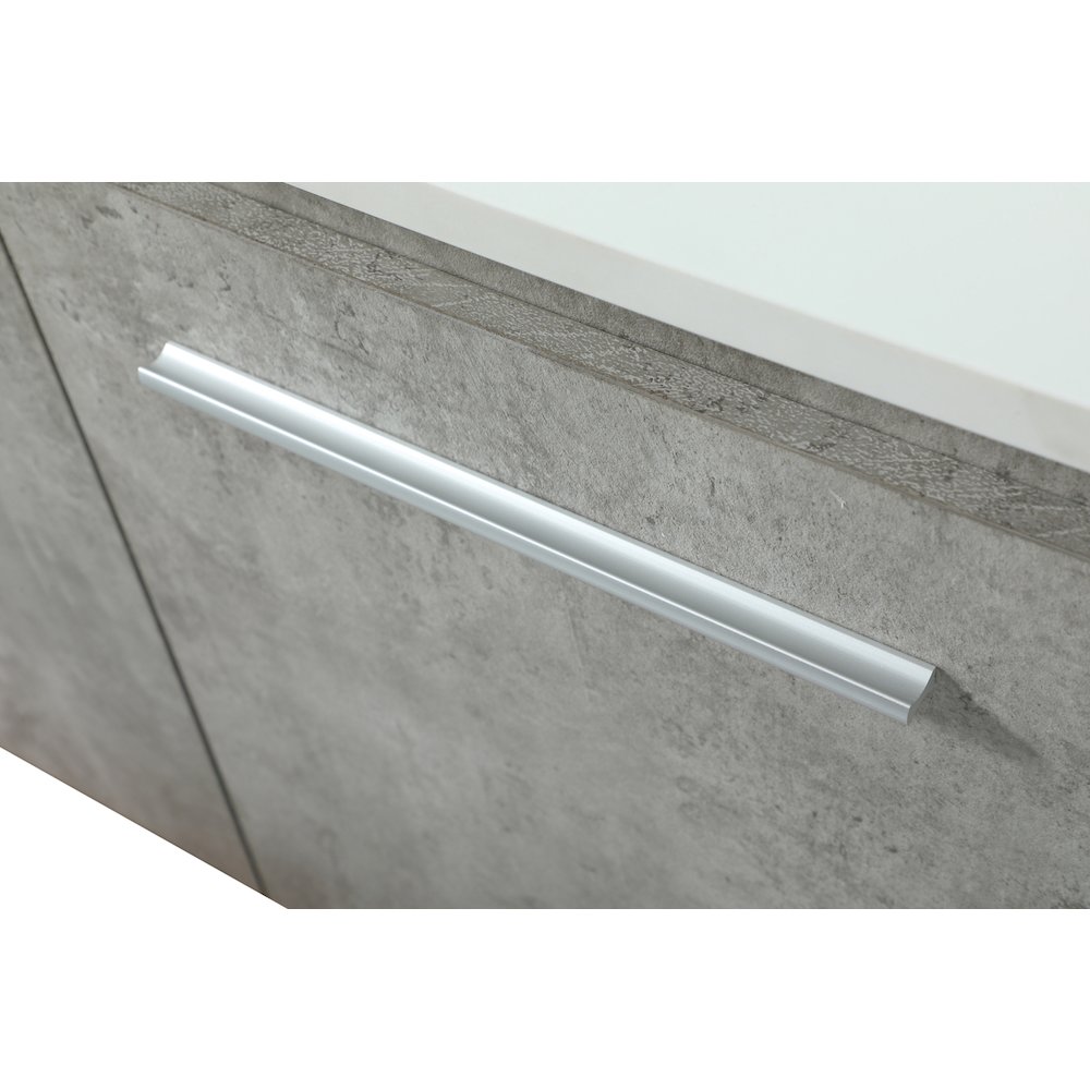 48 Inch Single Bathroom Vanity In Concrete Grey With Backsplash. Picture 13