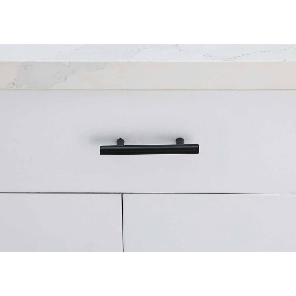 Quinn 3" Center to Center Matte Black Bar Pull Multipack (set of 10). Picture 6