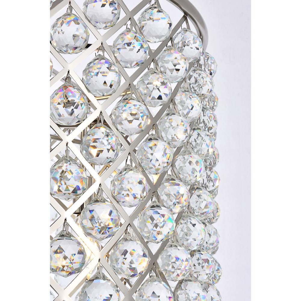 Madison 8 light polished nickel Chandelier Clear Royal Cut Crystal. Picture 4