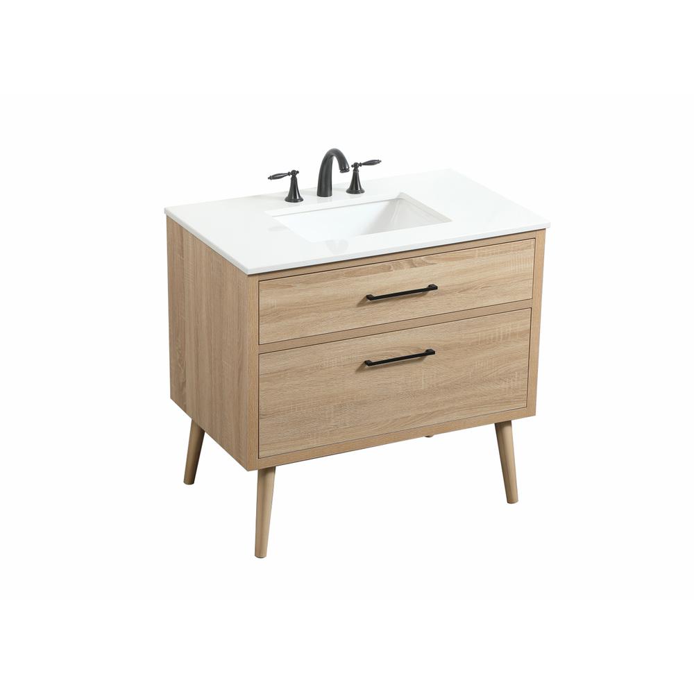 36 inch Single bathroom vanity in mango wood. Picture 8