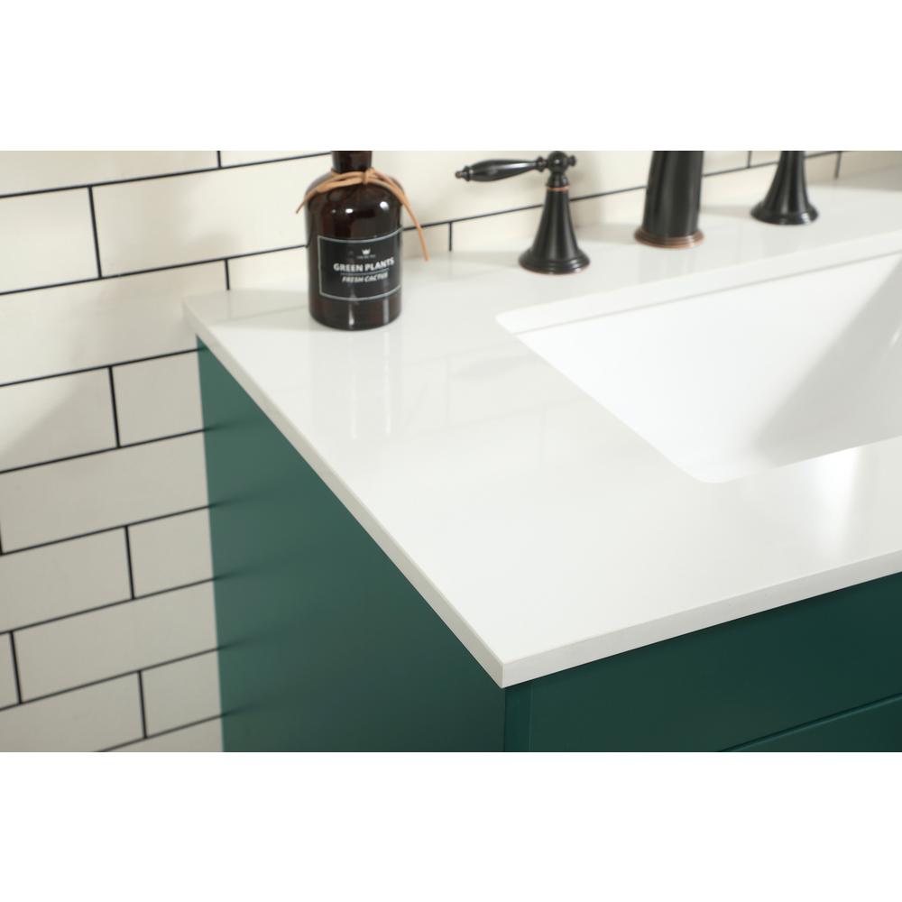 30 inch Single bathroom vanity in green. Picture 5