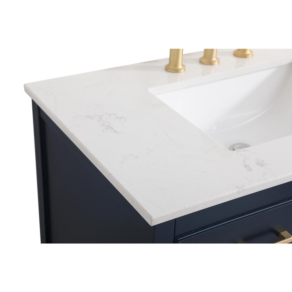 36 inch Single bathroom vanity in blue. Picture 11