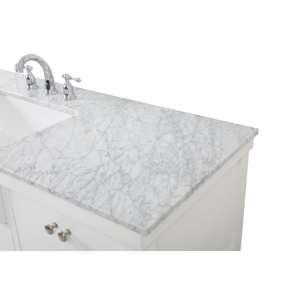 60 inch Single bathroom vanity in white. Picture 11
