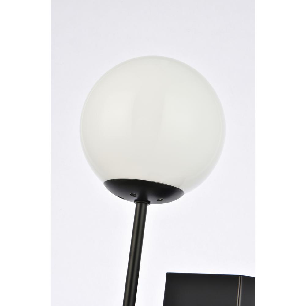 Neri 1 light black and white glass wall sconce. Picture 6