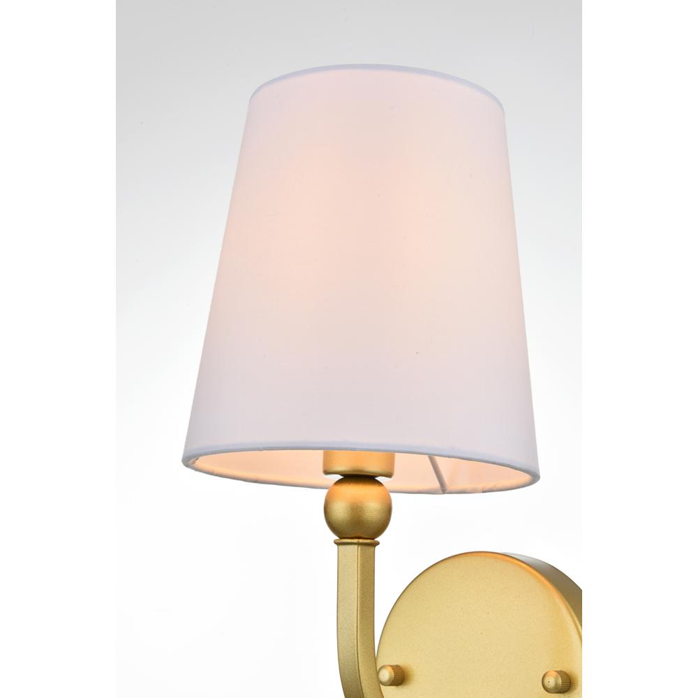 Colson 1 light Brass and Clear Bath Sconce. Picture 3