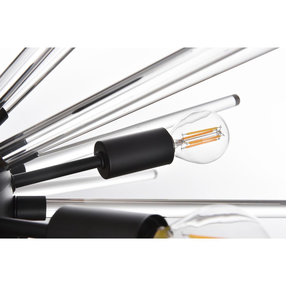 Sienna 36 inch crystal rod pendant in black. Picture 5