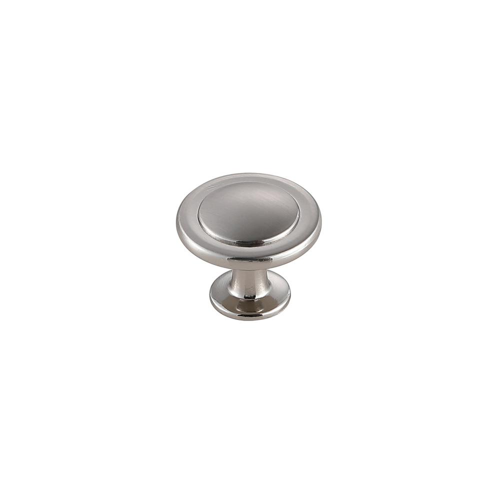 Logyn 1.3" Diameter Brushed Nickel Mushroom Knob Multipack (Set of 10). Picture 3