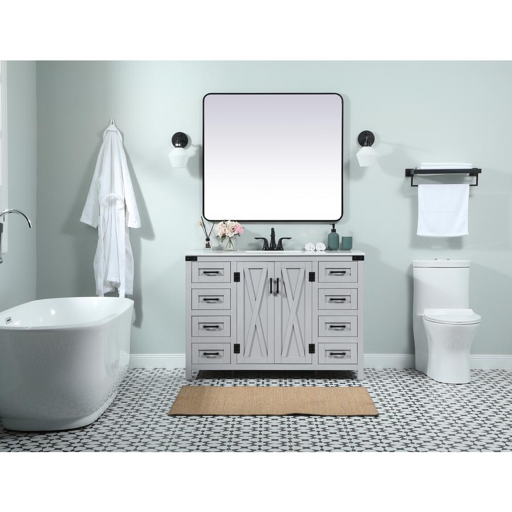 48 inch Single bathroom vanity in grey. Picture 4