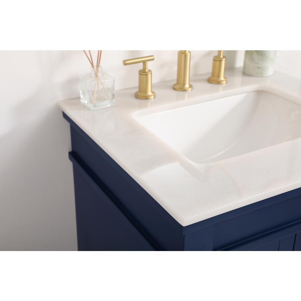 24 inch Single bathroom vanity in blue. Picture 5