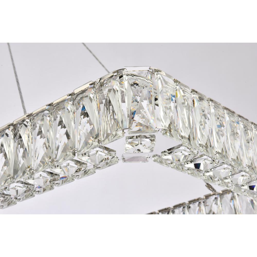 Monroe 50 inch LED Single rectangle pendant in chrome. Picture 5