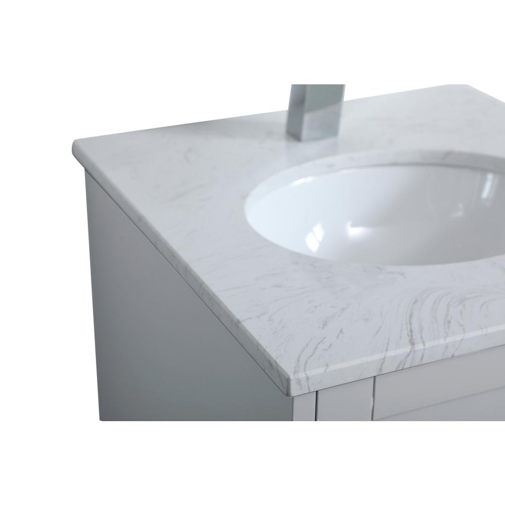 18 inch Single Bathroom Vanity in Grey. Picture 11